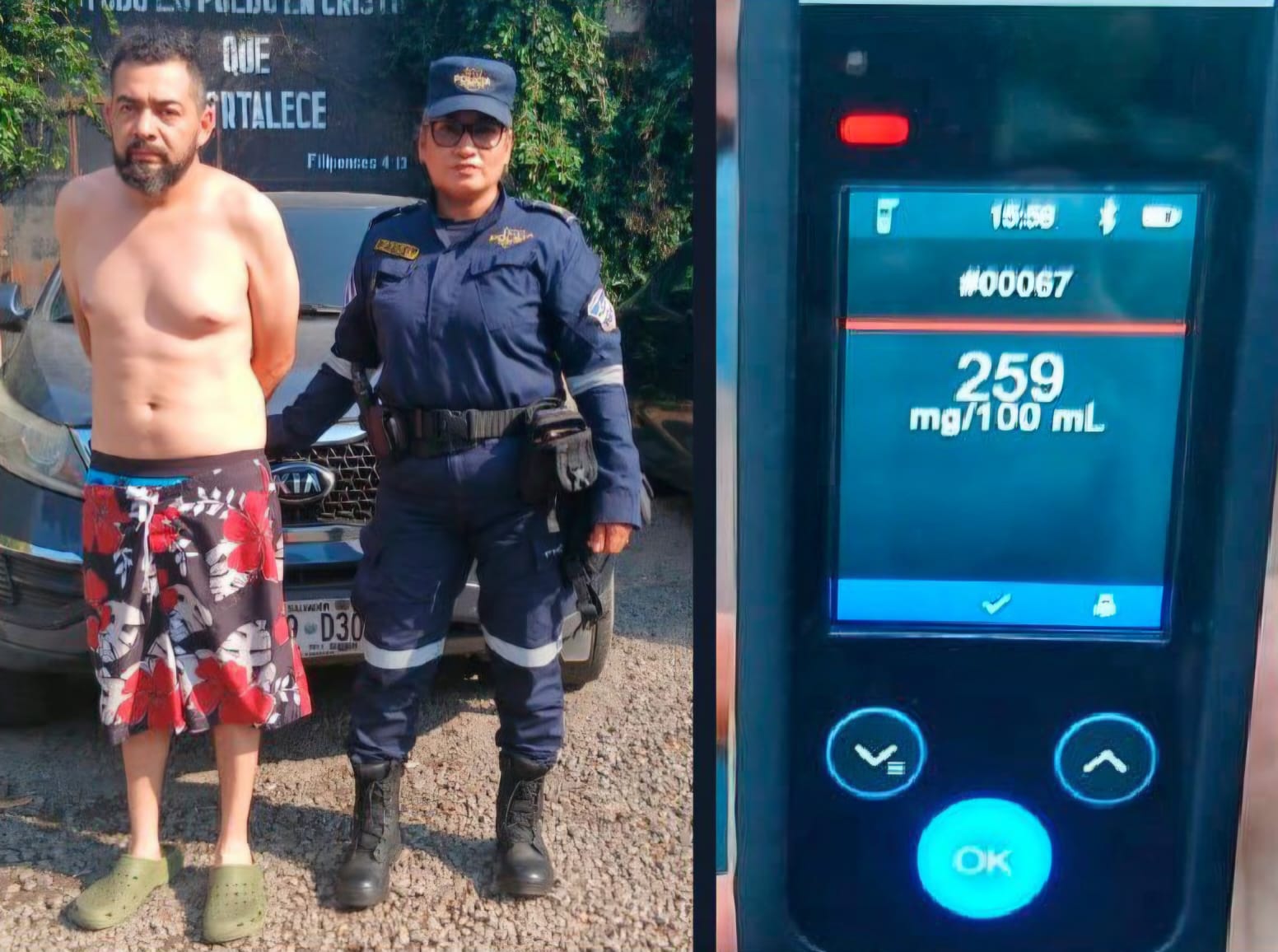 El hecho quedó grabado en cámaras de seguridad y el responsable intentó huir tras el incidente.