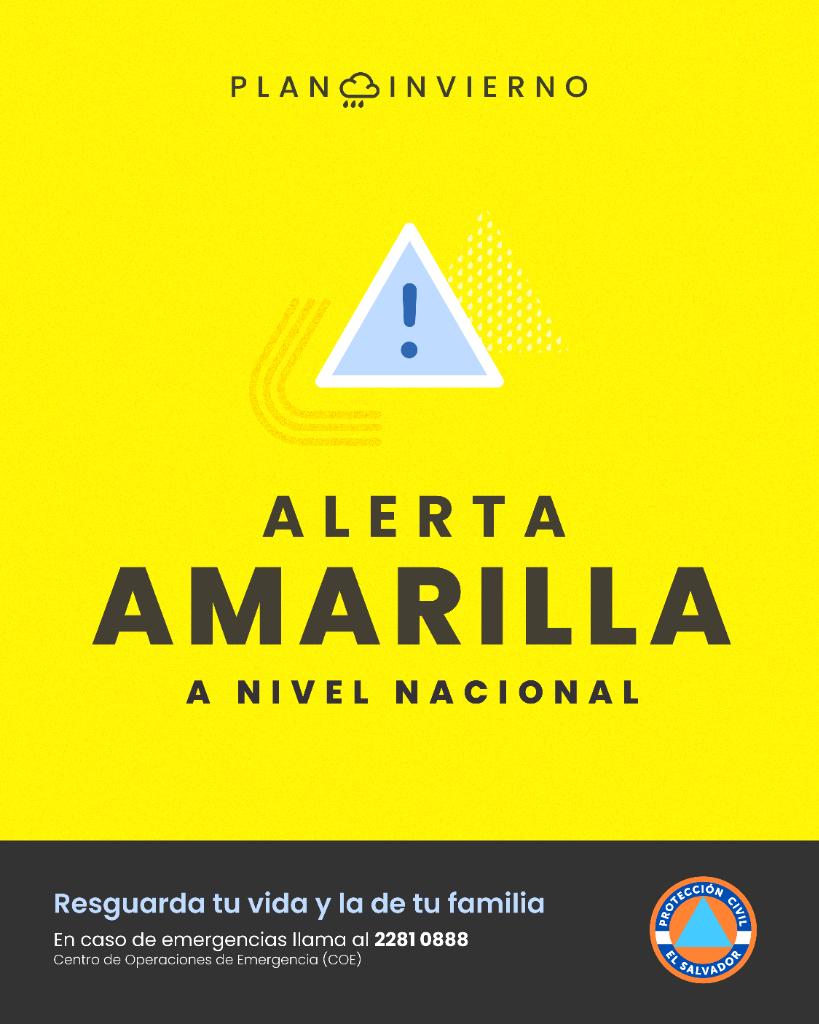 Autoridades advierten sobre riesgo de lluvias intensas, inundaciones y deslizamientos en el país.